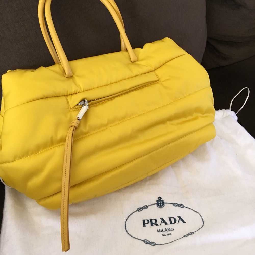 Tessuto Bomber Giallo Prada Bag - Picture 2 of 8